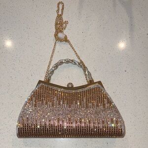 House of Harlow 1960 Gold and Silver Clutch